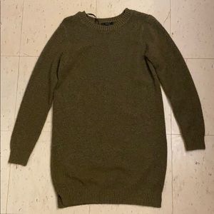 Olive green sweater dress